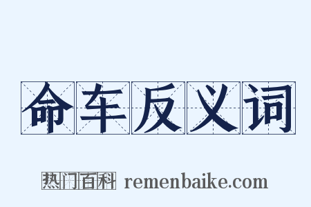 命车反义词是什么意思的图片